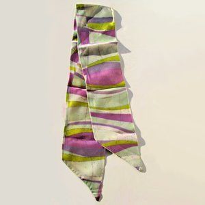 Vintage Abstract Mod Hippie Boho Hair Waist Purse Scarf 47" L x 4.75" W
